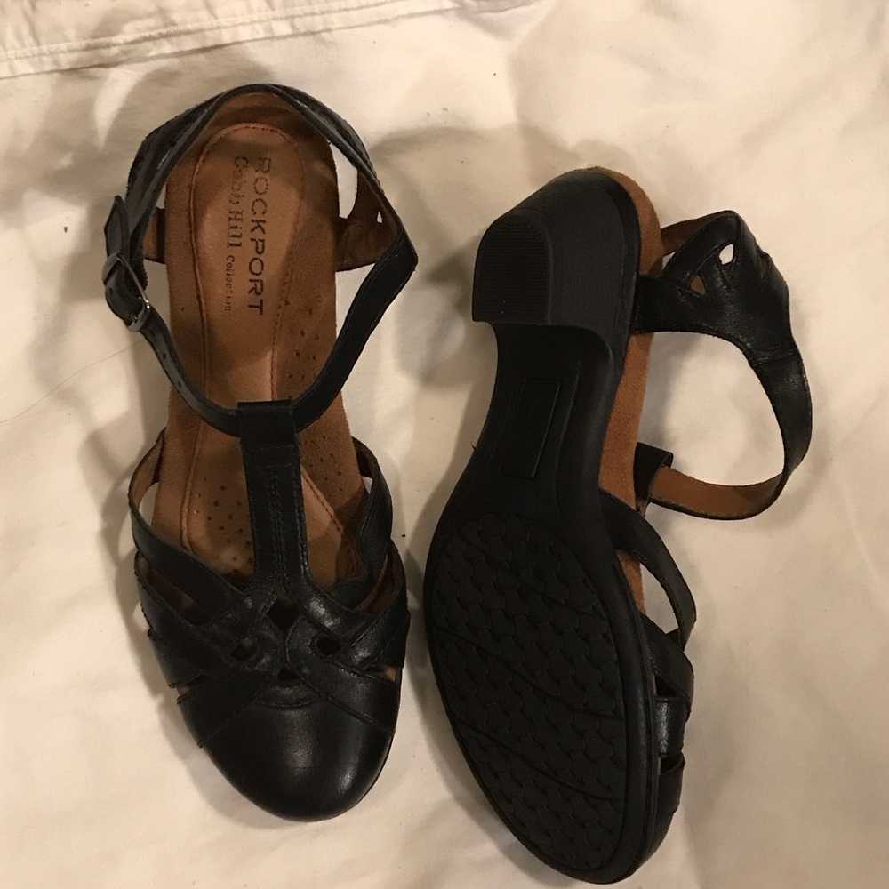Rockport Women's Black Strappy Sandals
